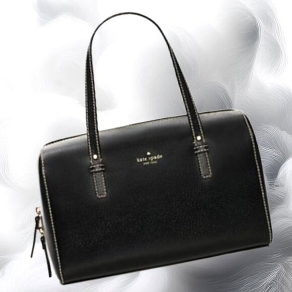 Kate Spade Grand Street Speedy Styling Black Leather Melinda Satchel - Picture 2 of 10